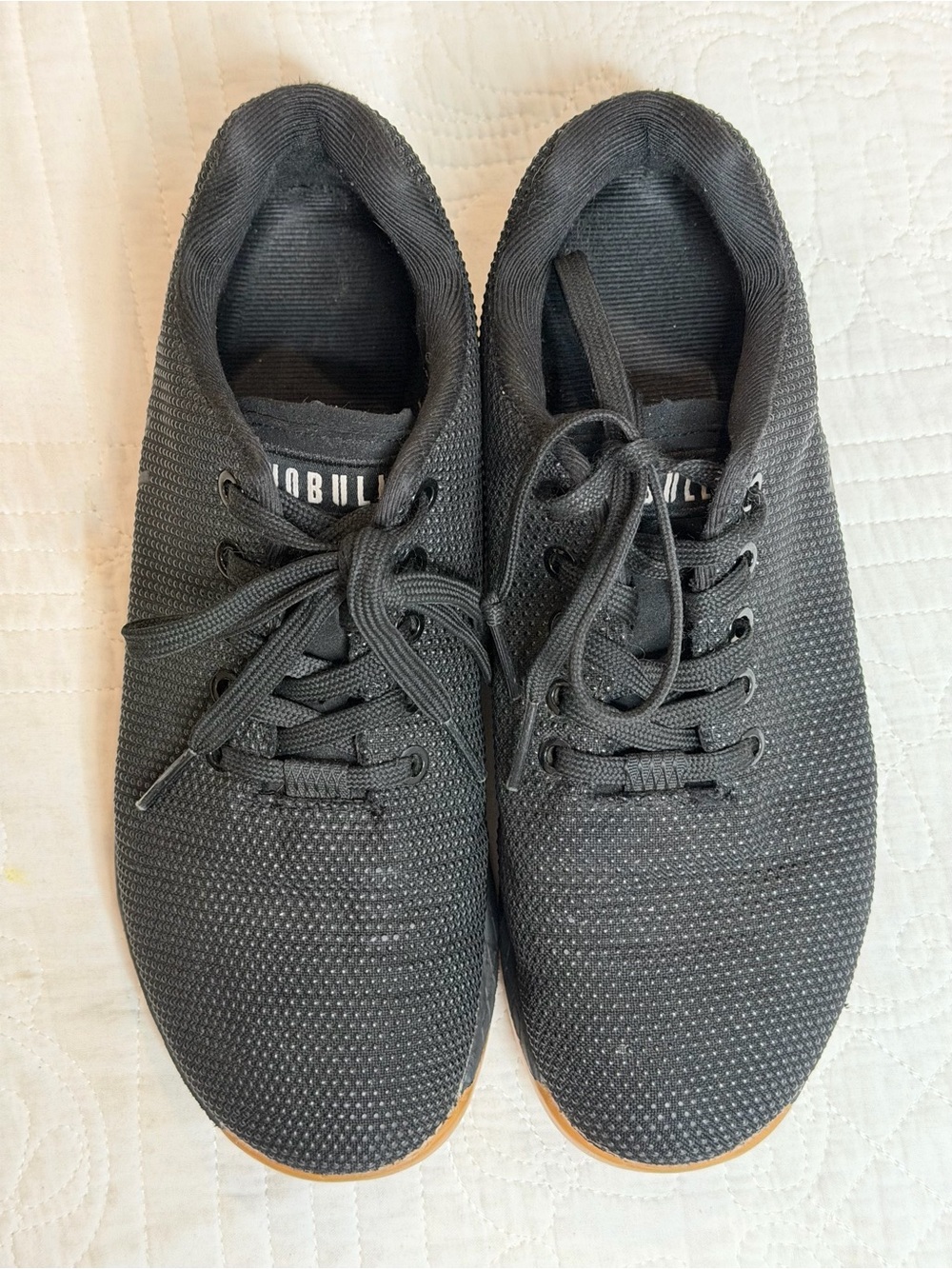Nobull Trainers Shoes Black Gum Outwork Sneaker Lace up Super Mens 7 Women’s 8.5 - Picture 2 of 9
